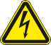 17.2.8 Опасность поражения электрическим током (сторона треугольника 150 мм)